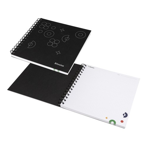 Carnets à spirale avec couverture en carton noir - 1