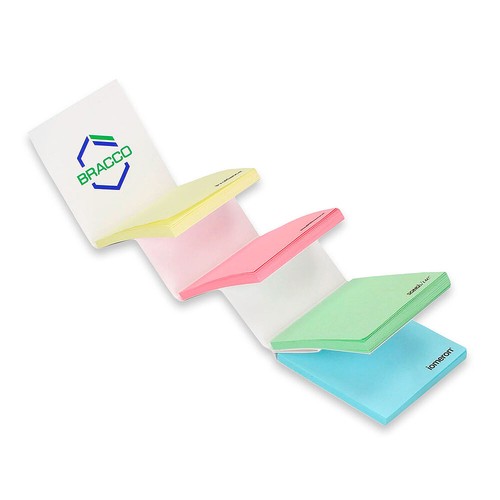 Accordion Adhesive Notepad Set 4 pcs