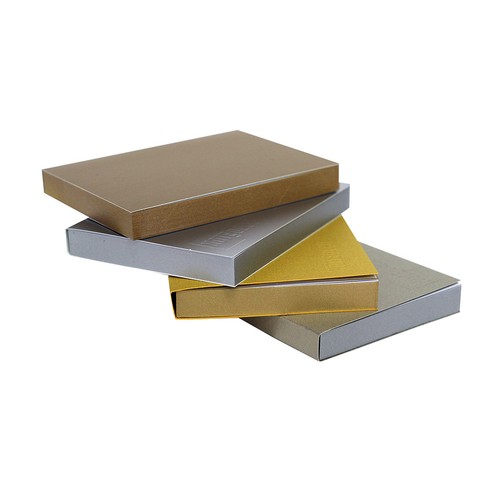 Metallic Edges Adhesive Notepad in Chromolux Cover