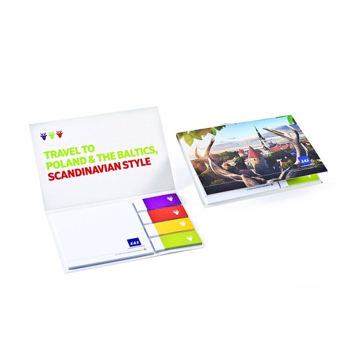 Paper Markers with Adhesive Notepad in Carton Cover