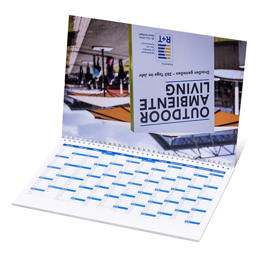 Flat 10-Year Desk Calendar A4 with Spiral Binding Flat 10-Year Desk Calendar A4 with Spiral Binding