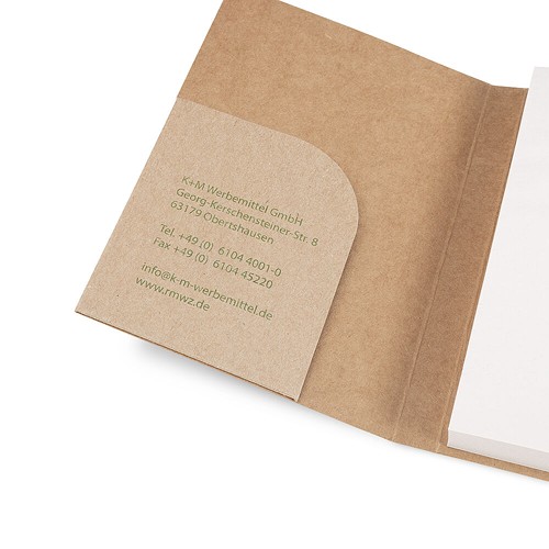 Eco Notepad with Three-Part Soft Kraft Cover Eco Notepad with Three-Part Soft Kraft Cover