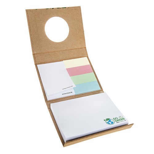 Adhesive Eco Note Set with Cut-Out Kraft Cover Adhesive Eco Note Set with Cut-Out Kraft Cover