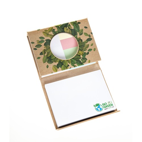 Adhesive Eco Note Set with Cut-Out Kraft Cover Adhesive Eco Note Set with Cut-Out Kraft Cover