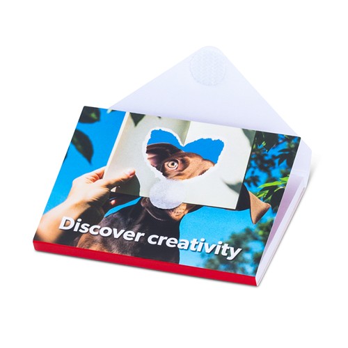 Bloc-notes adhésif personnalisé avec couverture souple et fermeture Velcro – Notes autocollantes promotionnelles (100 feuilles) - 3