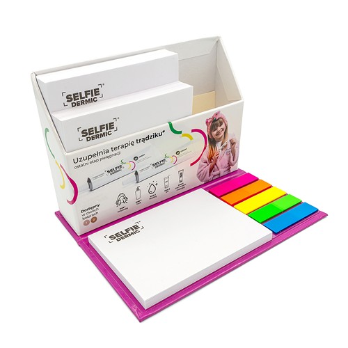 Organisateur de Bureau Rigide à Parois Biseautées – Set de Notes Premium avec 300 Feuillets et Emplacement Stylo - 2