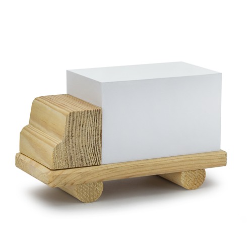 Porte-notes Voiture en Bois – Organisateur de Bureau Premium (Forme Automobile) avec Feuillets Libres - 1