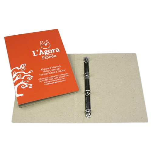 Classeur recyclé 4 anneaux 20mm 32x24x3,4cm (fermé)
