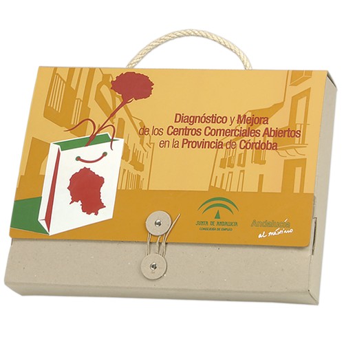 Valisette carton recyclé 27x35,5x5cm (fermé)