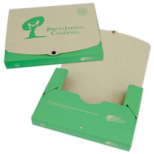 Chemise de bureau en carton recyclé 25,5x33,5x4cm (fermé)