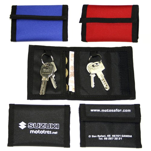 Etuis-clés/porte-monnaie en polyester 7x10cm (fermé)