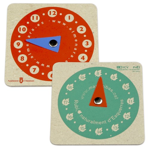 Disque de parking en carton recyclé 8,5x8,5cm