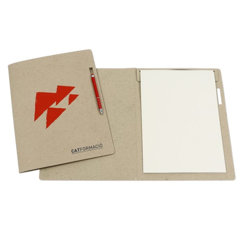 Conférencier recyclé avec bloc 20 feuilles 32,5x24,5cm (fermé)