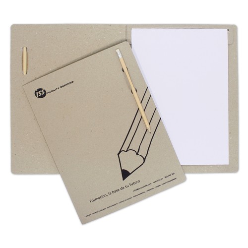 Conférencier recyclé avec bloc 20 feuilles 32,5x24,5cm (fermé)