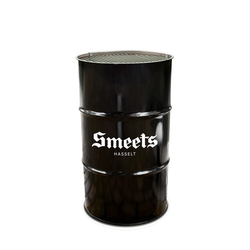 BBQ Barrel Medium Black | 120 Liter BBQ Barrel