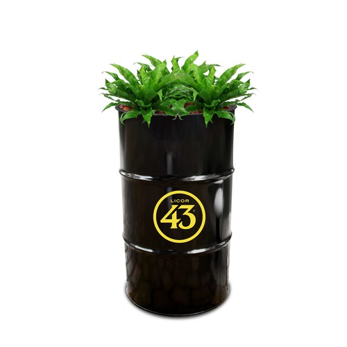 Botanical Barrel Medium Black | 120 Liter Planter
