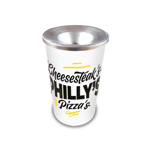 Barrel Bin Medium Full Colour with Flame Retardant Lid | 120 Liter Bin