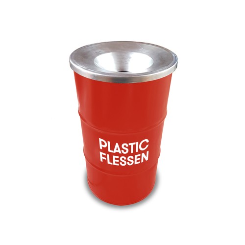 CONTENEDOR BARRIL MEDIANO RAL CON TAPA IGNÍFUGA | CONTENEDOR DE 120 LITROS