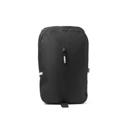 black DELFOS. Mochila de una sola correa de 300D poliéster reciclado y 600D poliéster reciclado, con forro de poliéster reciclado 210D