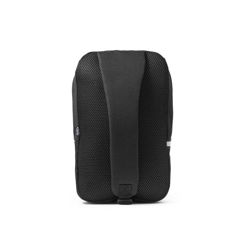 black DELFOS. Mochila de una sola correa de 300D poliéster reciclado y 600D poliéster reciclado, con forro de poliéster reciclado 210D