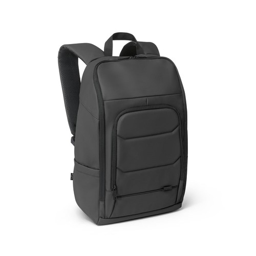 black TOULON. Mochila para portátil fabricada en poliéster reciclado 600D de alta densidad 16