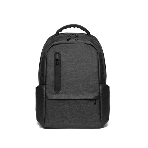 black RE-BOSTON. Mochila para portátil de nailon reciclado resistente al agua 2Tone con compartimento 210D