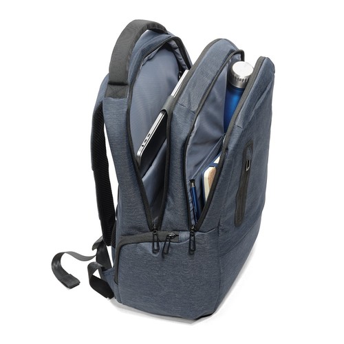 blue RE-BOSTON. Mochila para portátil de nailon reciclado resistente al agua 2Tone con compartimento 210D