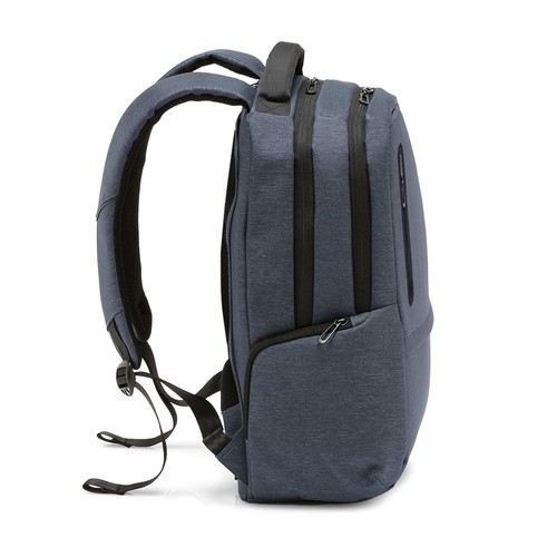 blue RE-BOSTON. Mochila para portátil de nailon reciclado resistente al agua 2Tone con compartimento 210D