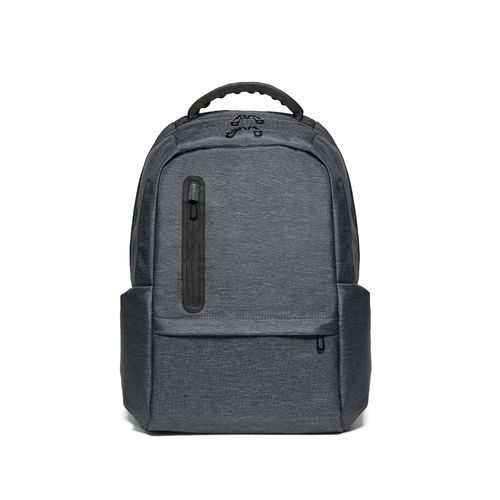 gris oscuro RE-BOSTON. Mochila para portátil de nailon reciclado resistente al agua 2Tone con compartimento 210D