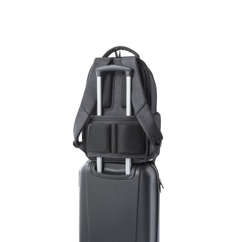 gris oscuro RE-BOSTON. Mochila para portátil de nailon reciclado resistente al agua 2Tone con compartimento 210D