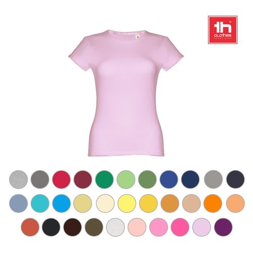 gris claro THC SOFIA WH. Camiseta de mujer