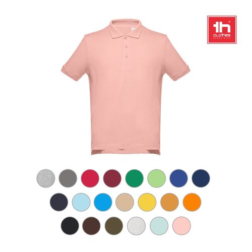 rosa pastel THC ADAM WH. Polo de hombre