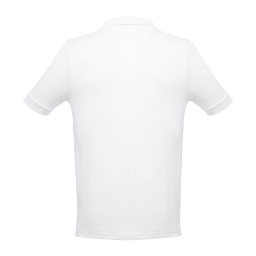 THC ADAM WH. Polo à manches courtes en coton pour hommes. Couleur blanche - 4