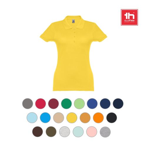 salmón THC EVE. Polo de mujer