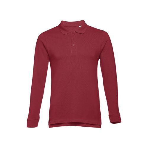 burdeos THC BERN. Polo de manga larga para hombre
