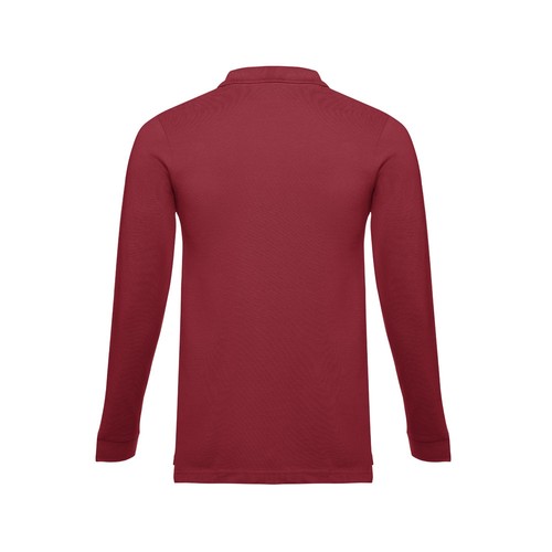 burdeos THC BERN 3XL. Polo de manga larga para hombre