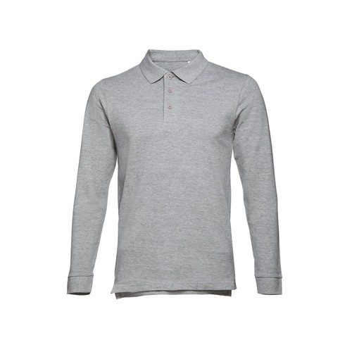 moteado gris claro THC BERN 3XL. Polo de manga larga para hombre