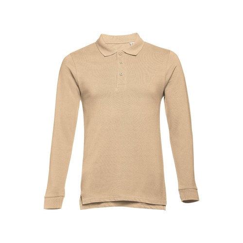 marrón claro THC BERN 3XL. Polo de manga larga para hombre