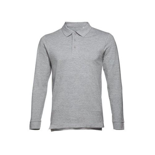 moteado gris claro THC BERN 3XL. Polo de manga larga para hombre
