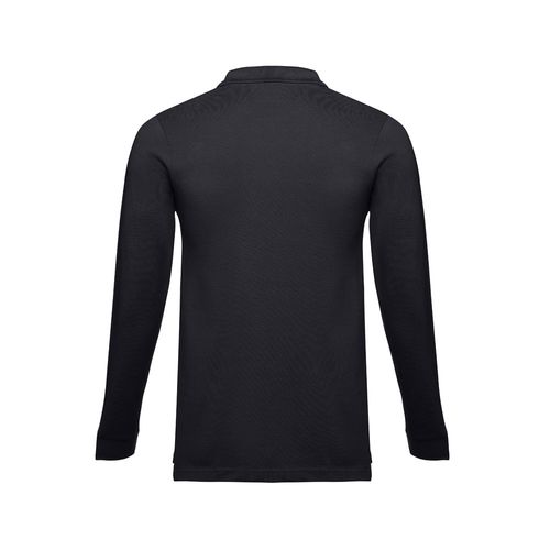 azul noche THC BERN. Polo de manga larga para hombre