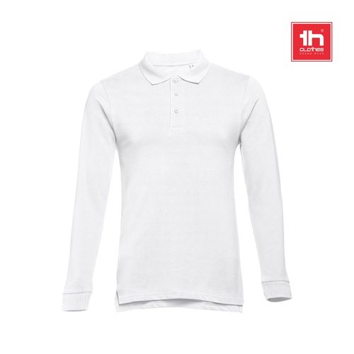 THC BERN. Polo à manches longues en coton cardé pour hommes - 1