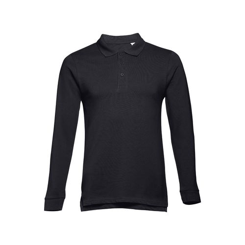 black THC BERN. Polo de manga larga para hombre