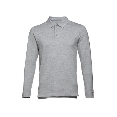moteado gris claro THC BERN. Polo de manga larga para hombre
