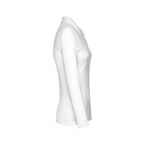 white THC BERN WOMEN. Polo de manga larga para mujer