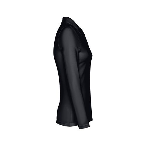 black THC BERN WOMEN. Polo de manga larga para mujer