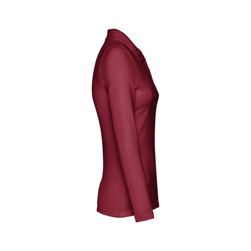 burdeos THC BERN WOMEN. Polo de manga larga para mujer