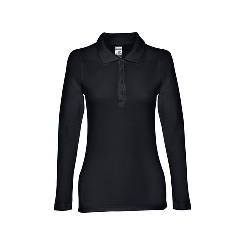 black THC BERN WOMEN WH. Polo de manga larga para mujer