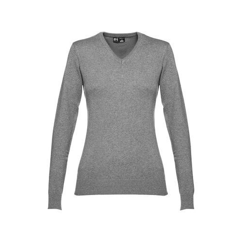 gris chiné THC MILAN WOMEN. Jersey con cuello en