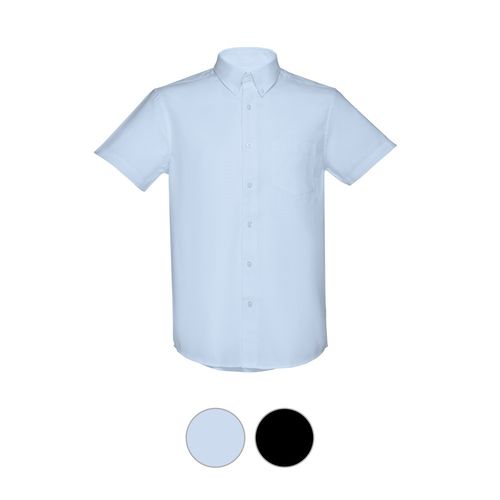 azul claro THC LONDON. Camisa oxford para hombre