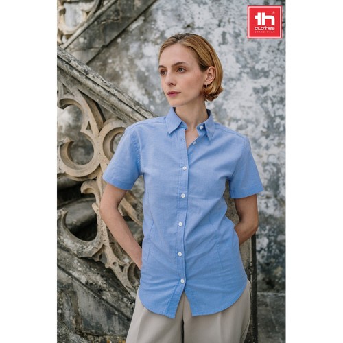 THC LONDON WOMEN WH. Camisa oxford para mujer